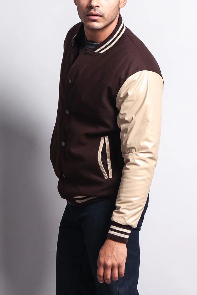 Men's Essential Letterman Varsity Jacket - Image 21