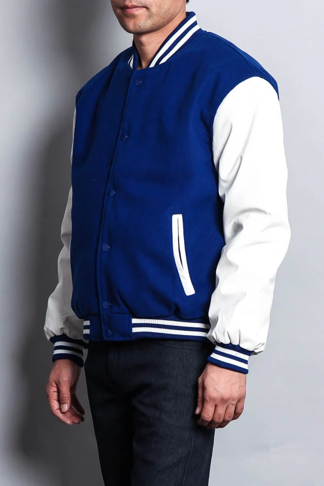 Men's Essential Letterman Varsity Jacket - Image 3