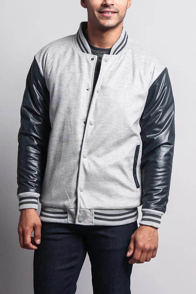 Men's Essential Letterman Varsity Jacket - Image 35