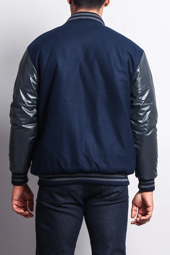 Men's Essential Letterman Varsity Jacket - Image 42