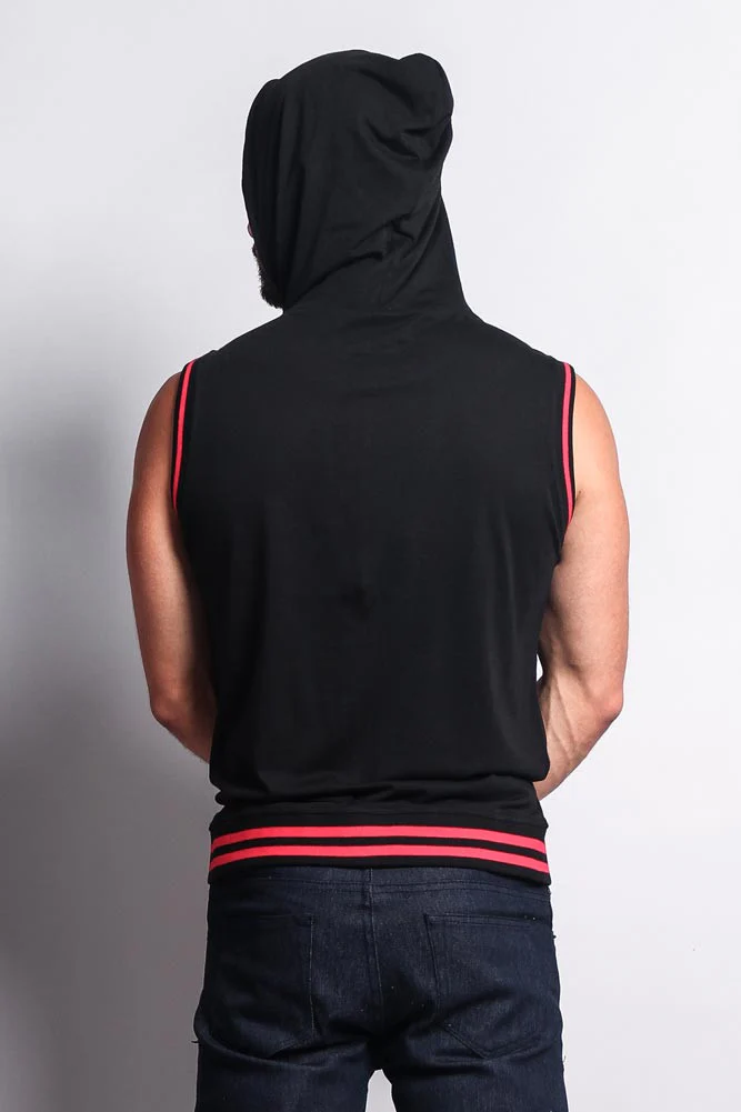 Lightweight Sleeveless Contrast Hoodie - Image 56