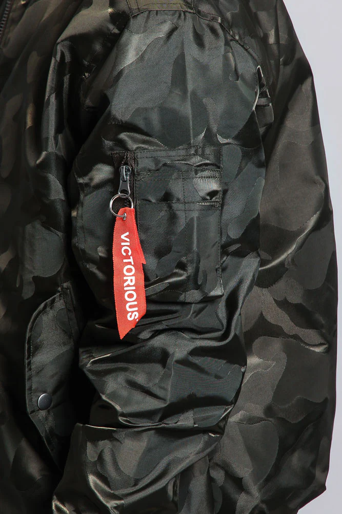 Lightweight Tonal Camo Bomber Flight Jacket - Image 18