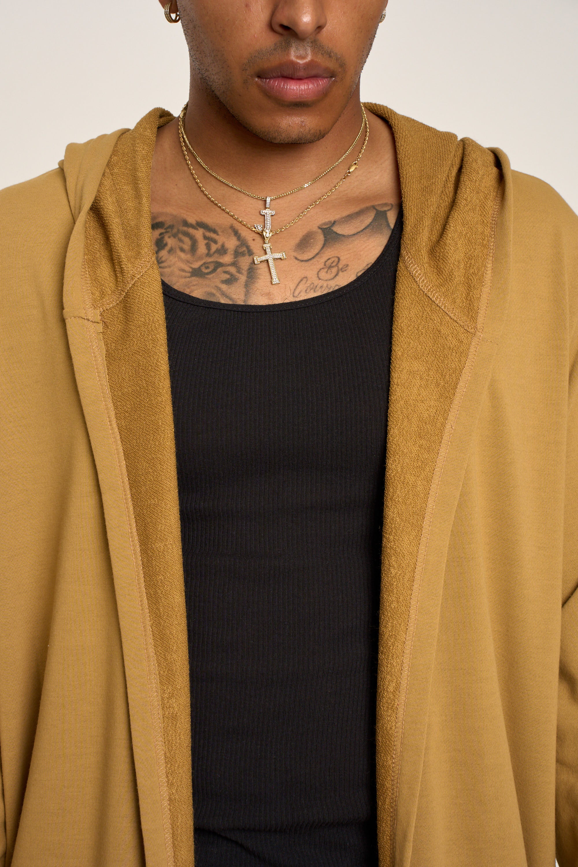 Long Length Drape Cape Cardigan Hoodie - Image 10