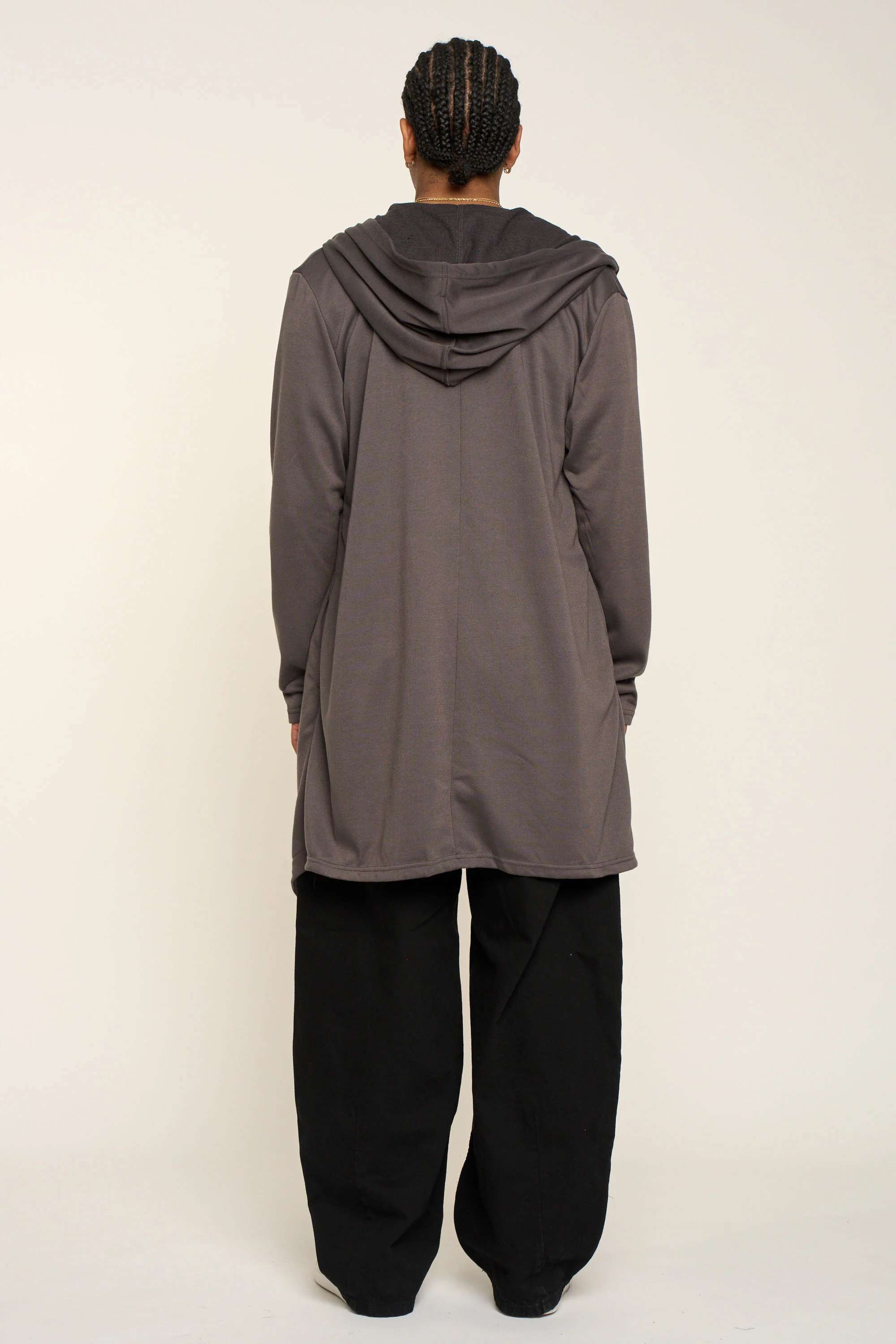 Long Length Drape Cape Cardigan Hoodie - Image 20