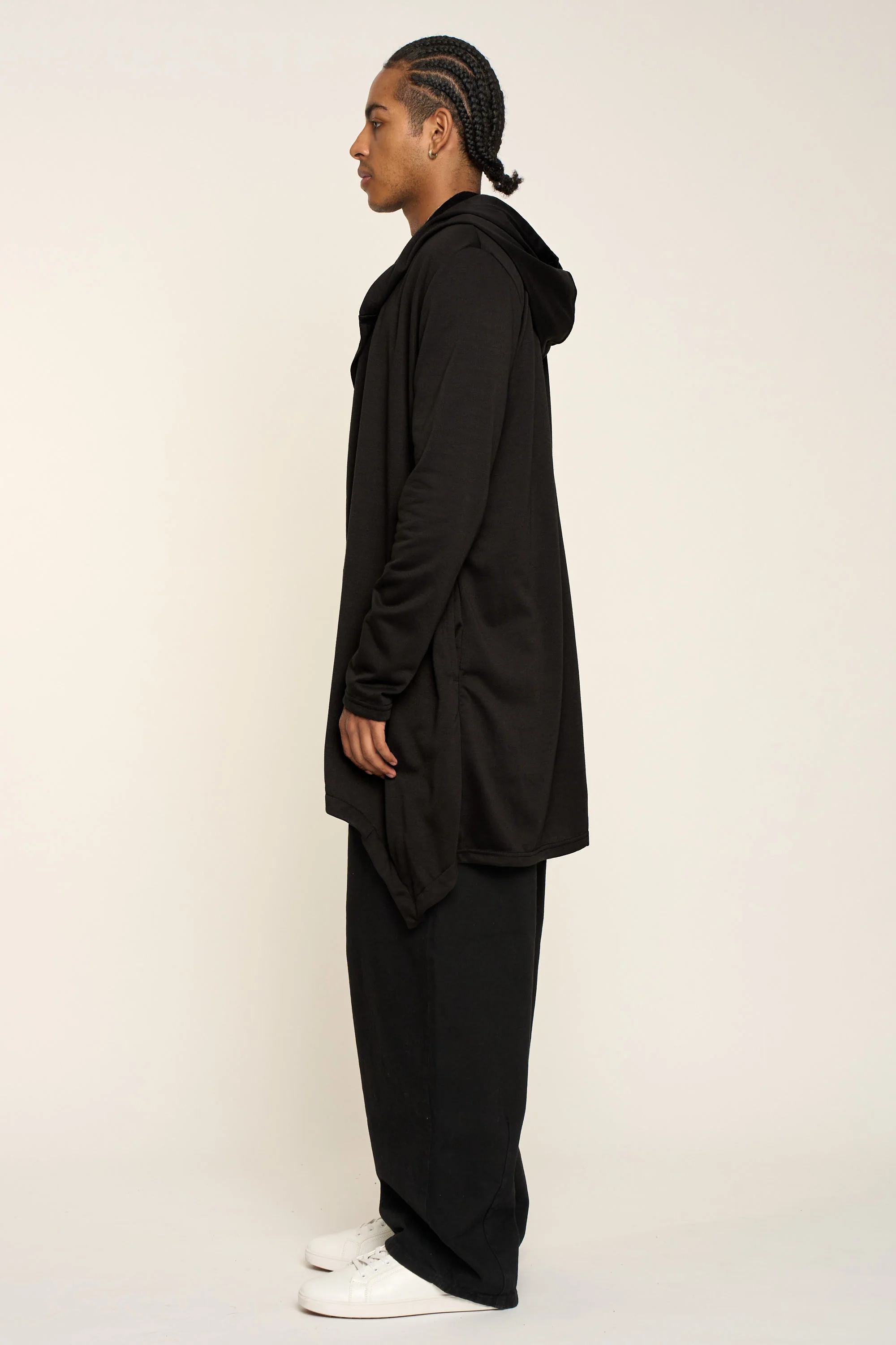 Long Length Drape Cape Cardigan Hoodie - Image 26