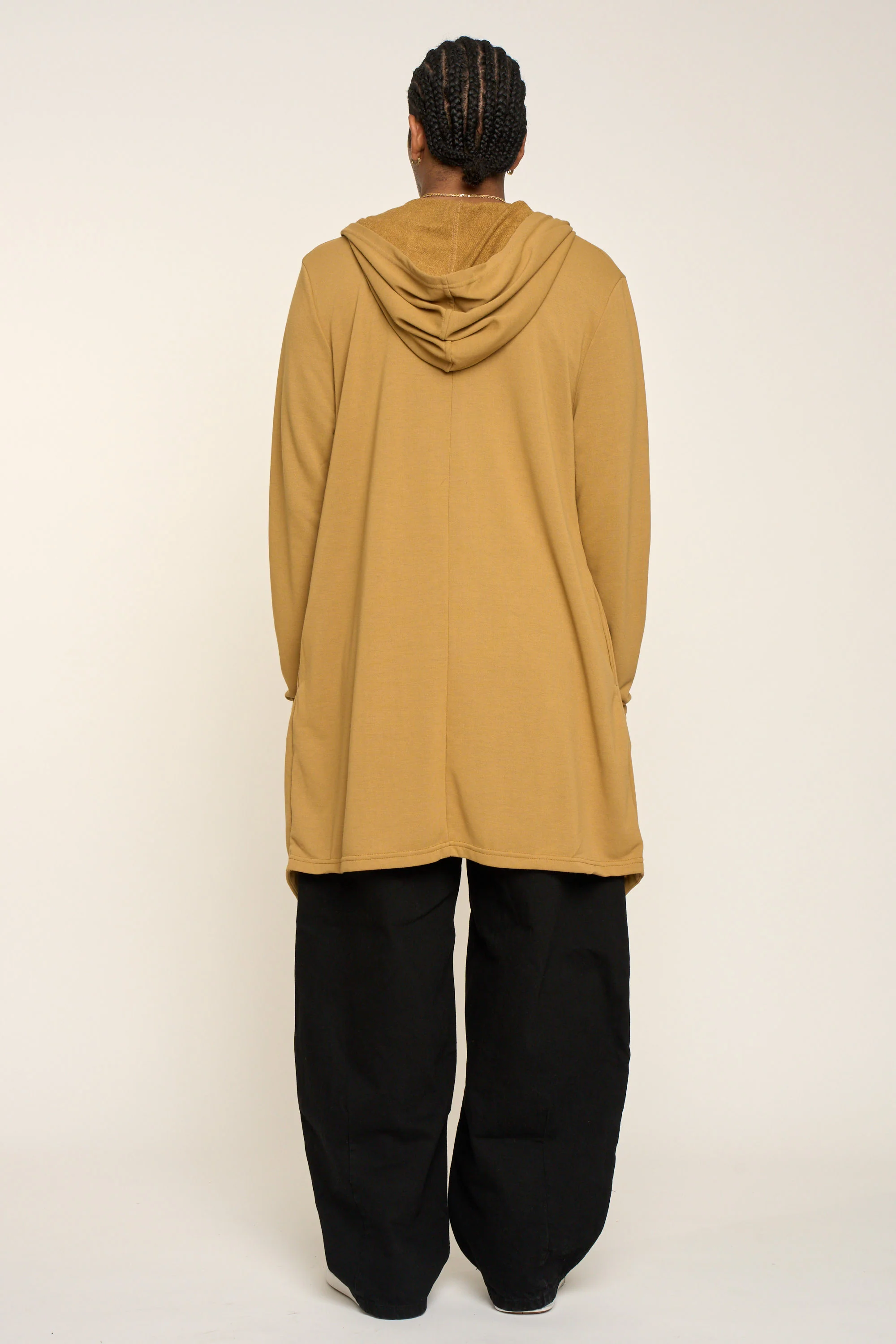 Long Length Drape Cape Cardigan Hoodie - Image 3