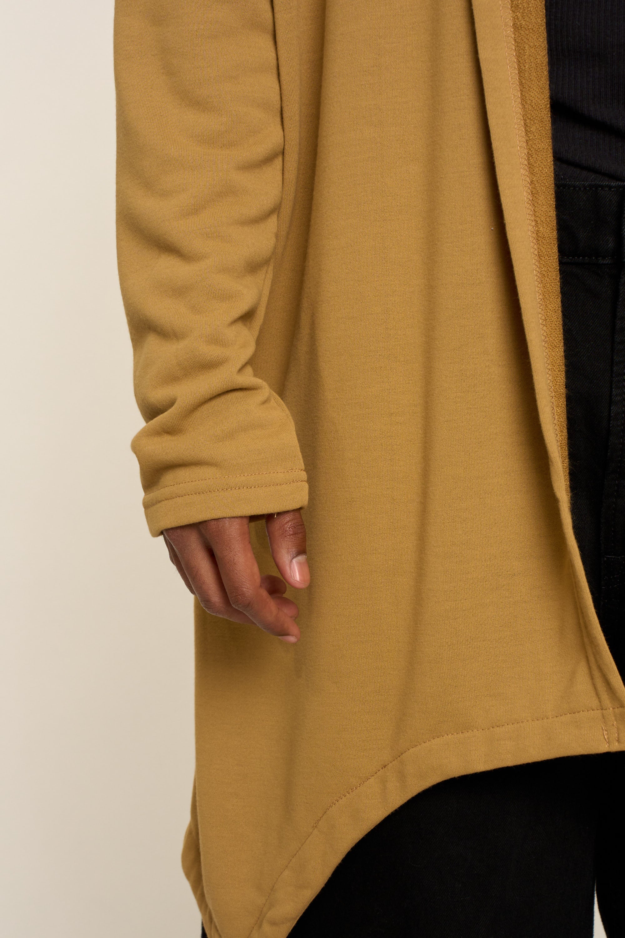 Long Length Drape Cape Cardigan Hoodie - Image 5