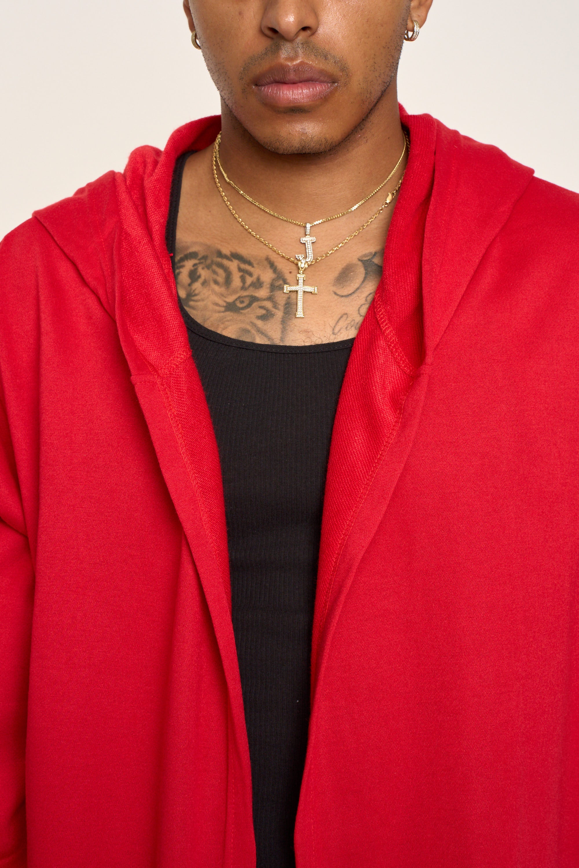 Long Length Drape Cape Cardigan Hoodie - Image 55