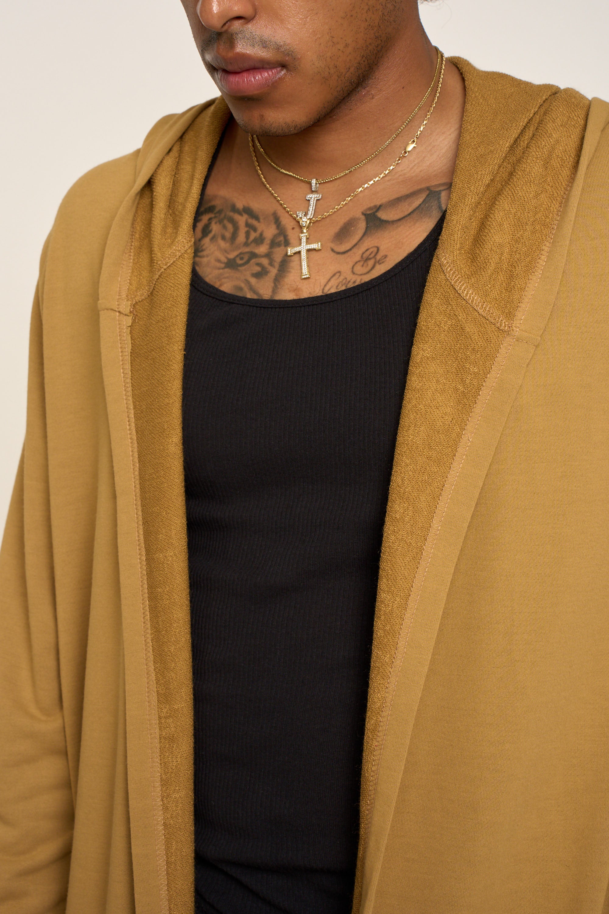 Long Length Drape Cape Cardigan Hoodie - Image 8