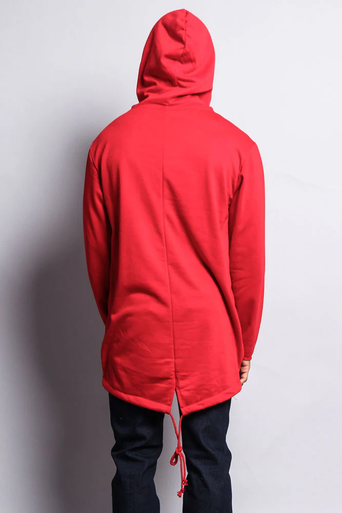 Long Length Fishtail Pullover Hoodie - Image 29