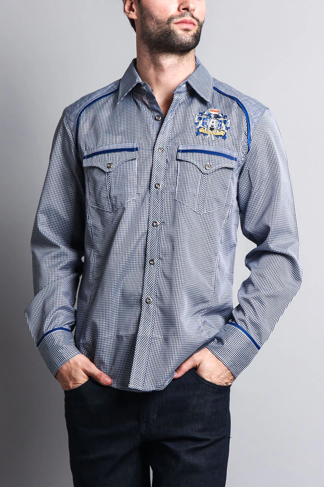 Long Sleeve Checkered Button Up Shirt - Image 17