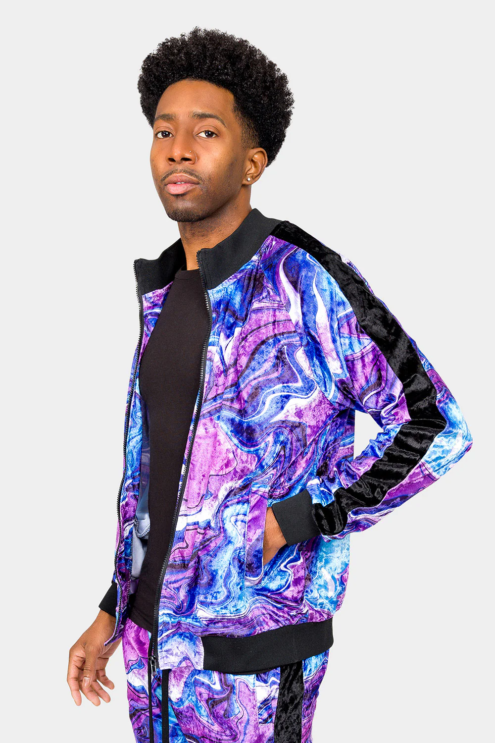 Marble Velour Velvet Trackset - Image 11