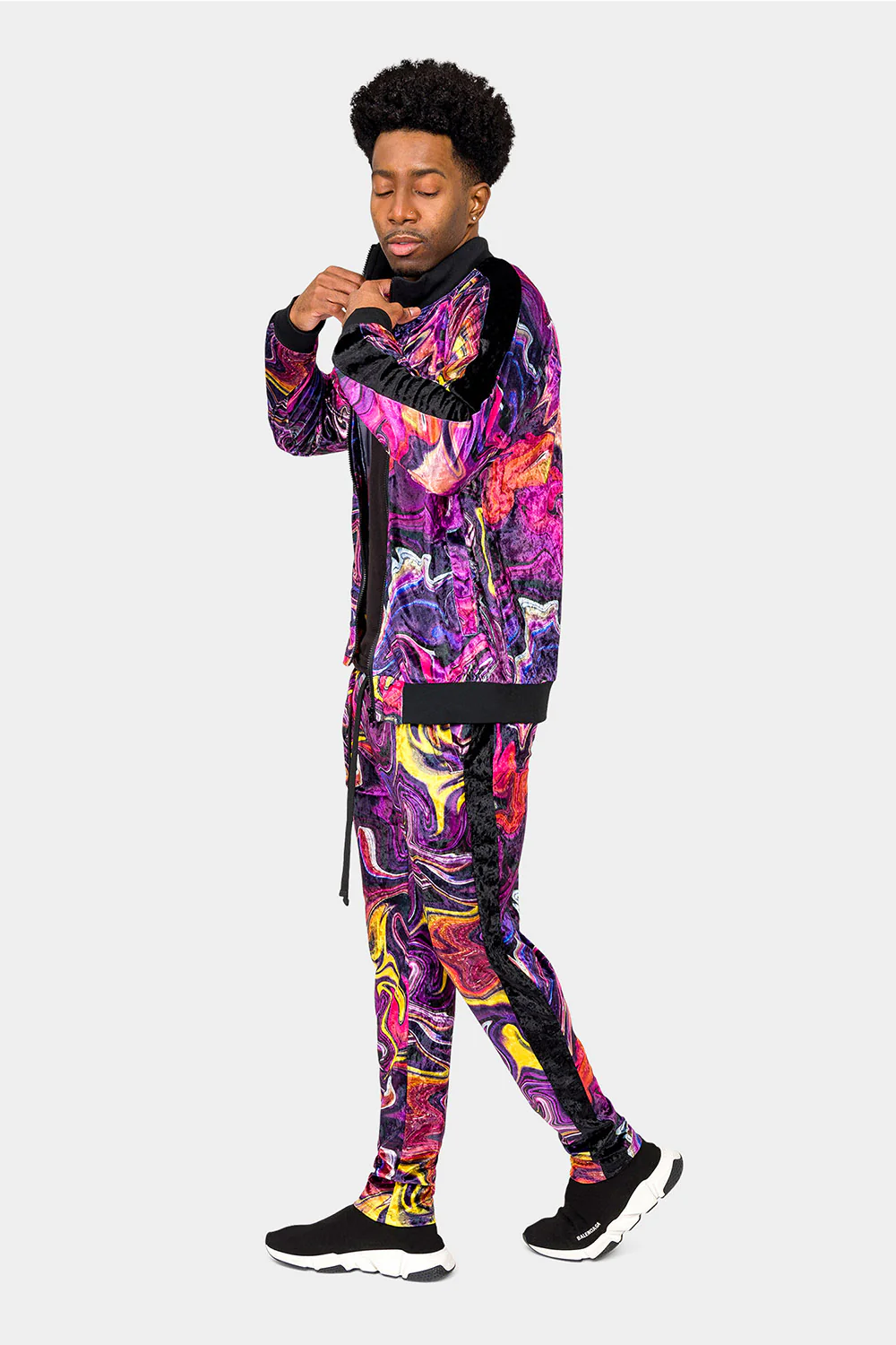 Marble Velour Velvet Trackset - Image 14