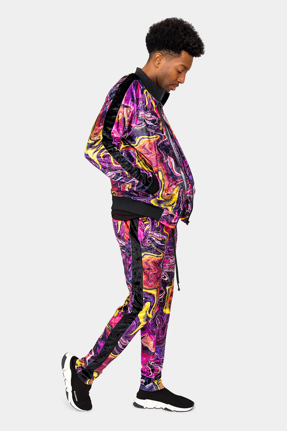 Marble Velour Velvet Trackset - Image 16