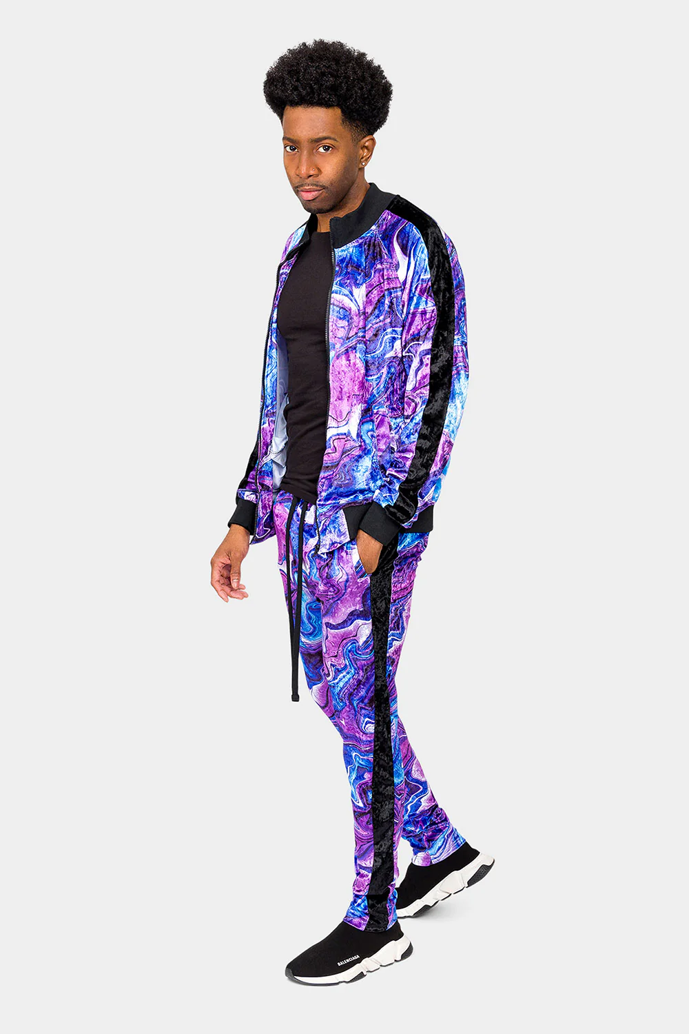 Marble Velour Velvet Trackset - Image 8