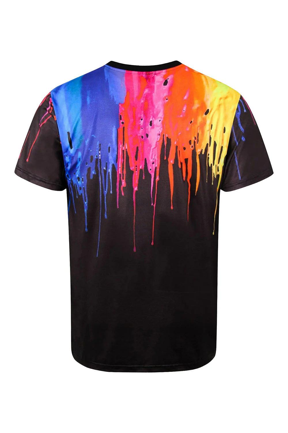 Men's Abstract Paint Drip Graphic T-Shirt - Image 4