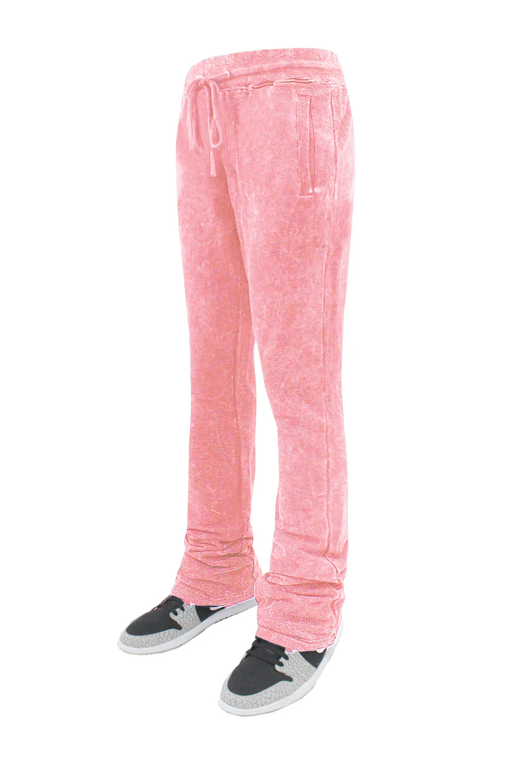 Men's Acid Washed Stacked Fleece Sweat Pants - Image 14