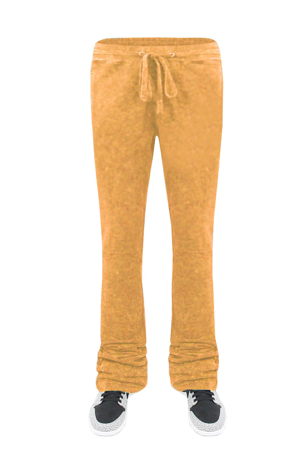 Men's Acid Washed Stacked Fleece Sweat Pants - Image 4