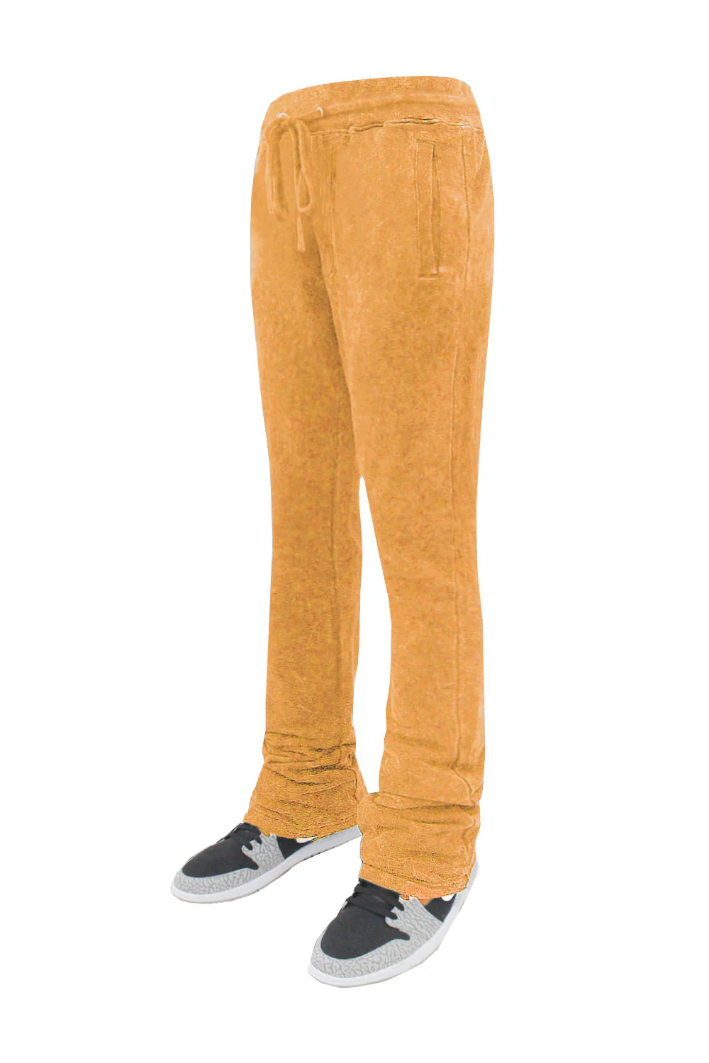Men's Acid Washed Stacked Fleece Sweat Pants - Image 5