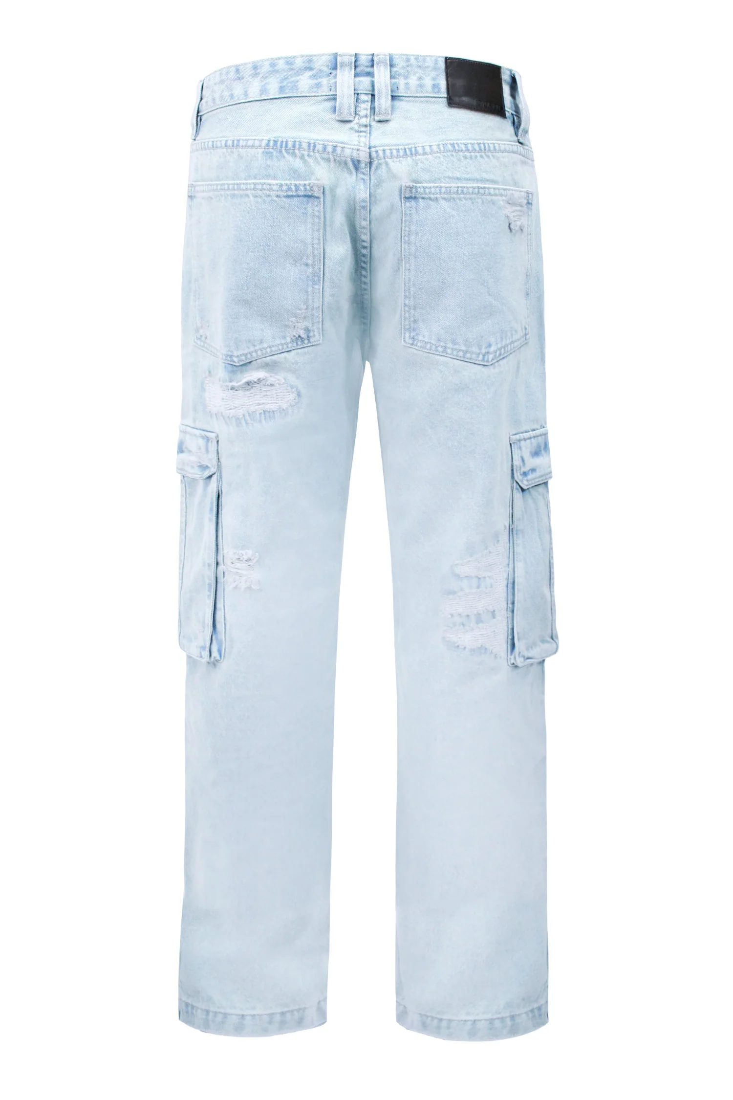 Men's Baggy Fit Cargo Denim Jeans - Image 6