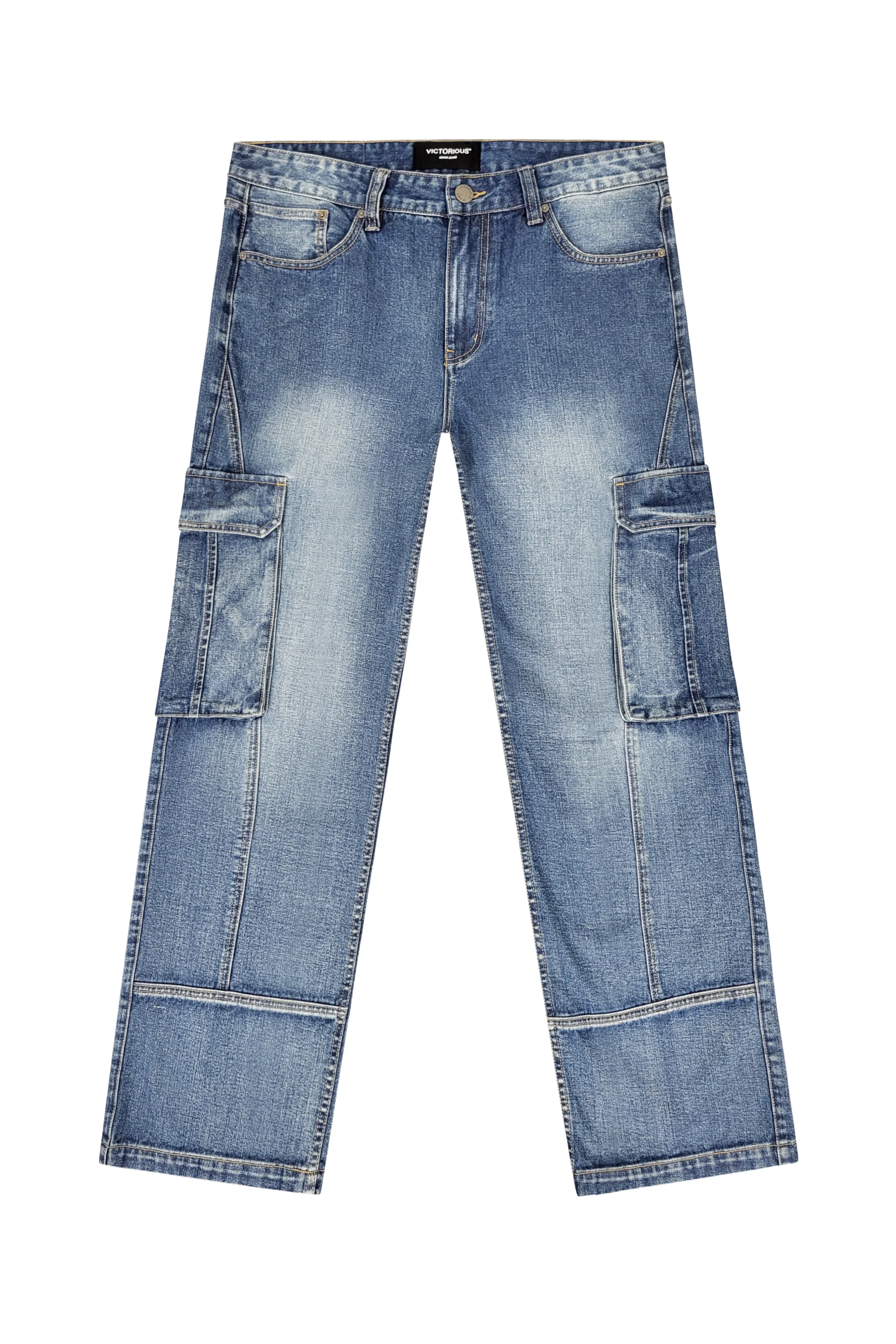Men's Baggy Fit Cargo Denim Jeans - Image 20
