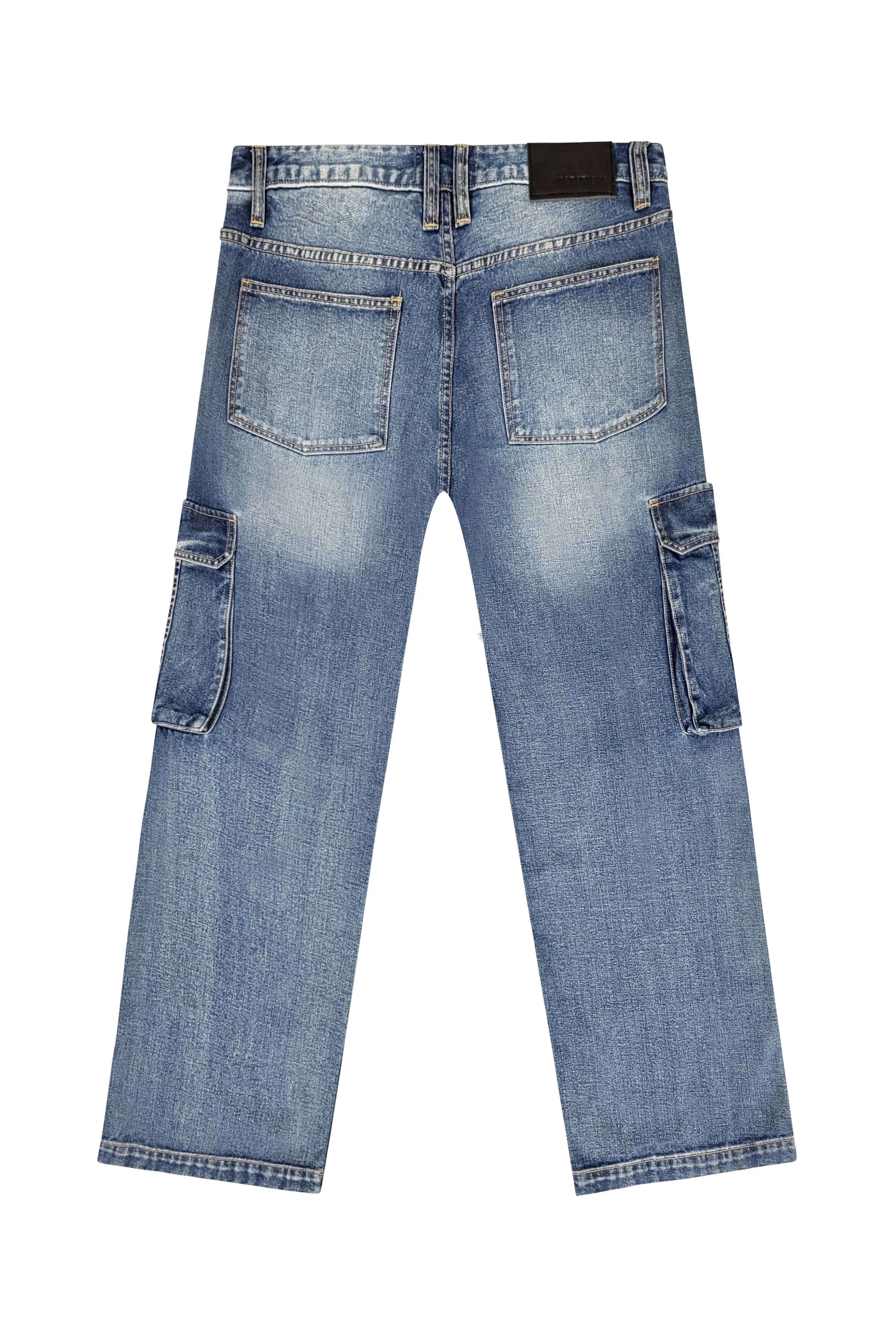 Men's Baggy Fit Cargo Denim Jeans - Image 21
