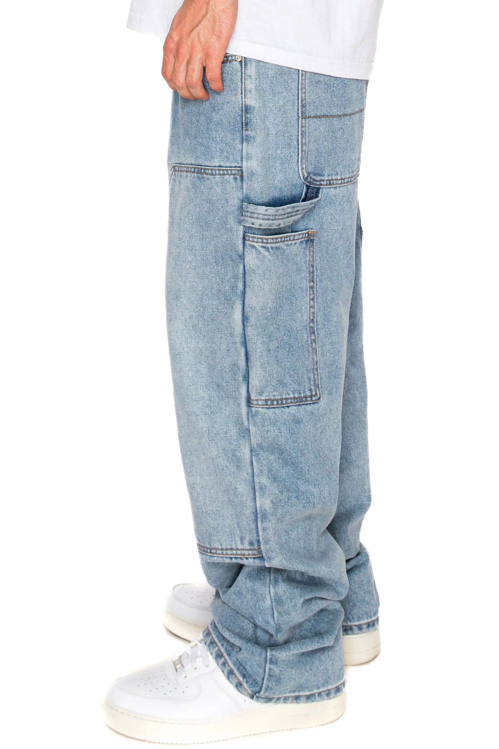 Men's Baggy Fit Carpenter Denim Jeans - Image 2