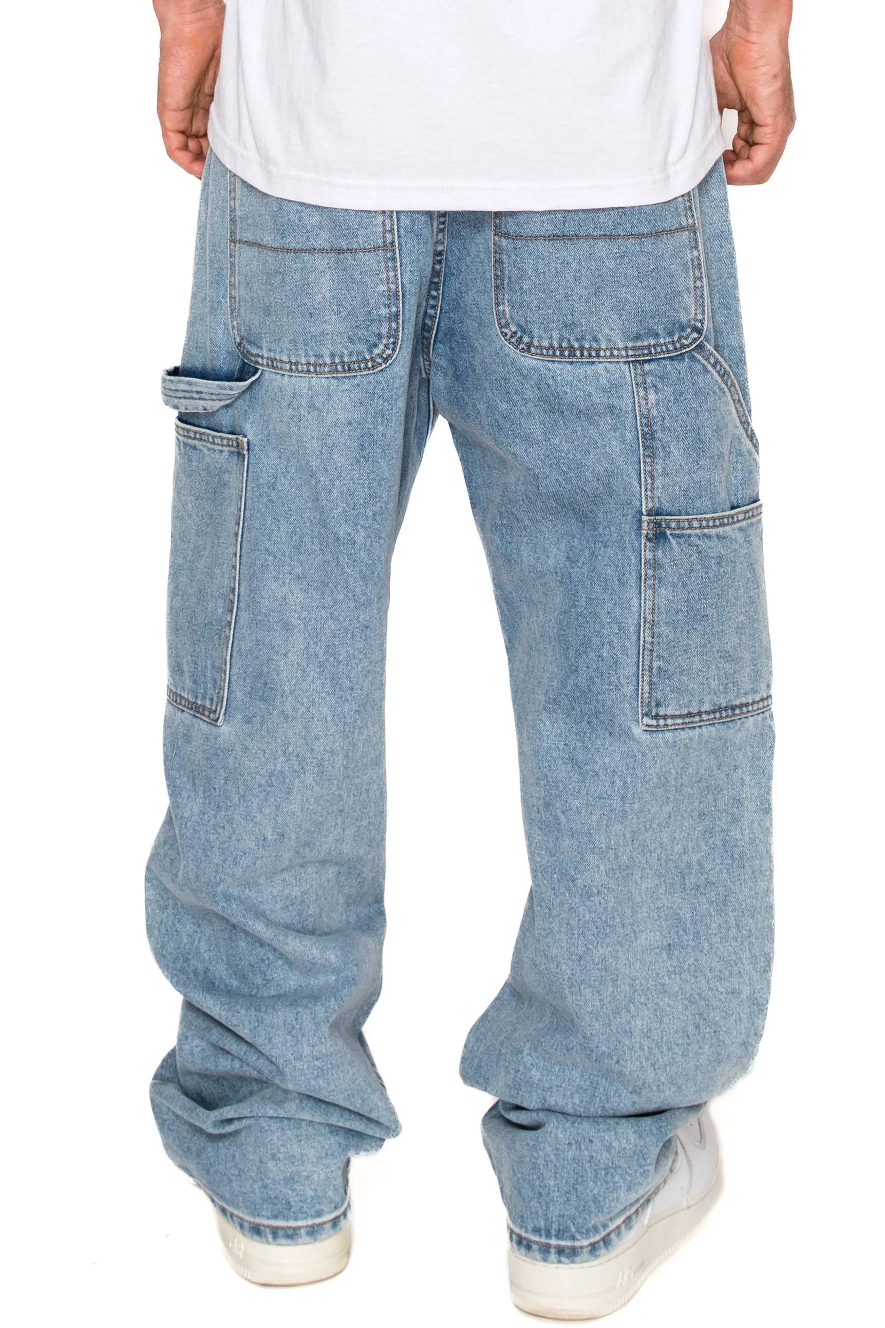 Men's Baggy Fit Carpenter Denim Jeans - Image 3