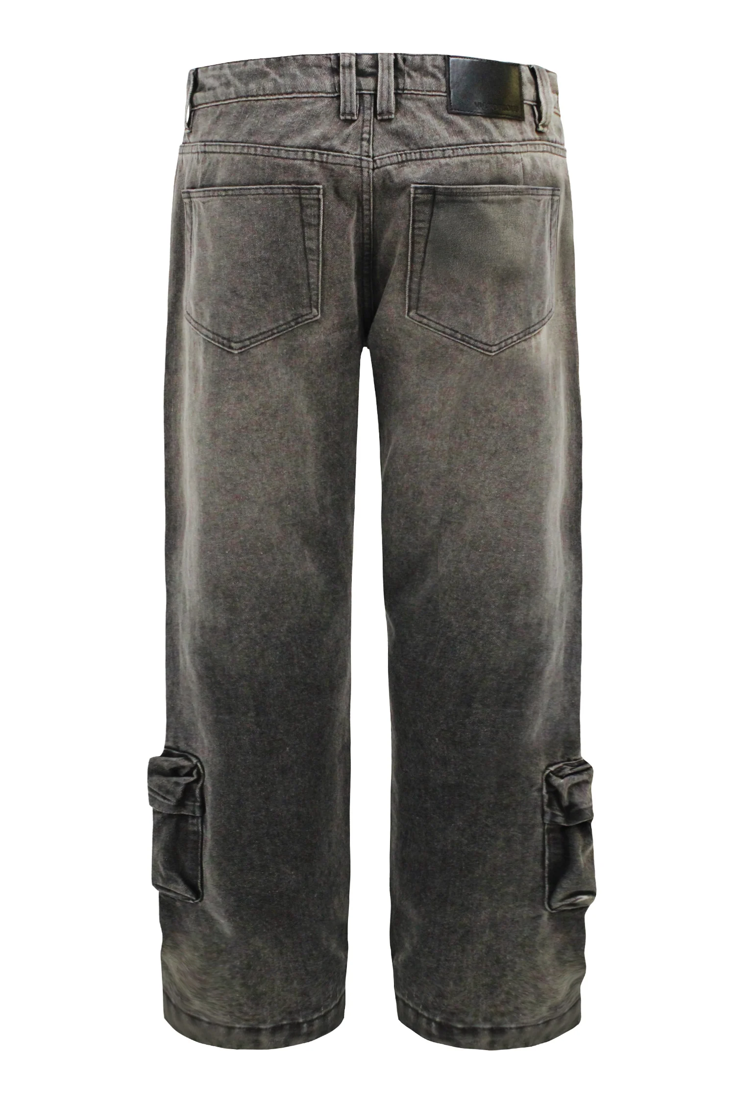 Men's Baggy Fit Faded Wash Cargo Jeans - Image 10