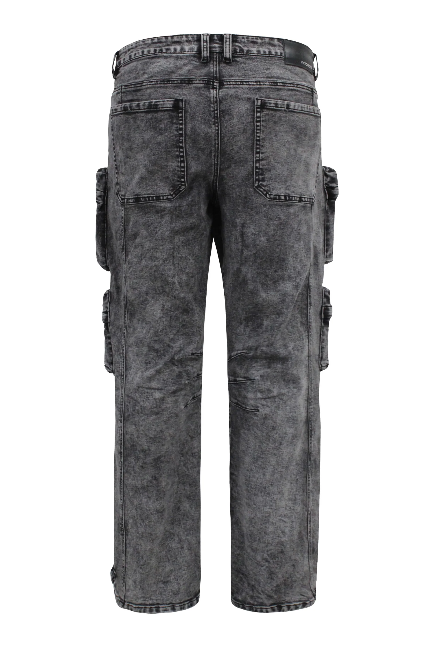 Men's Baggy Fit Multi Pocket Cargo Denim Jeans - Image 9