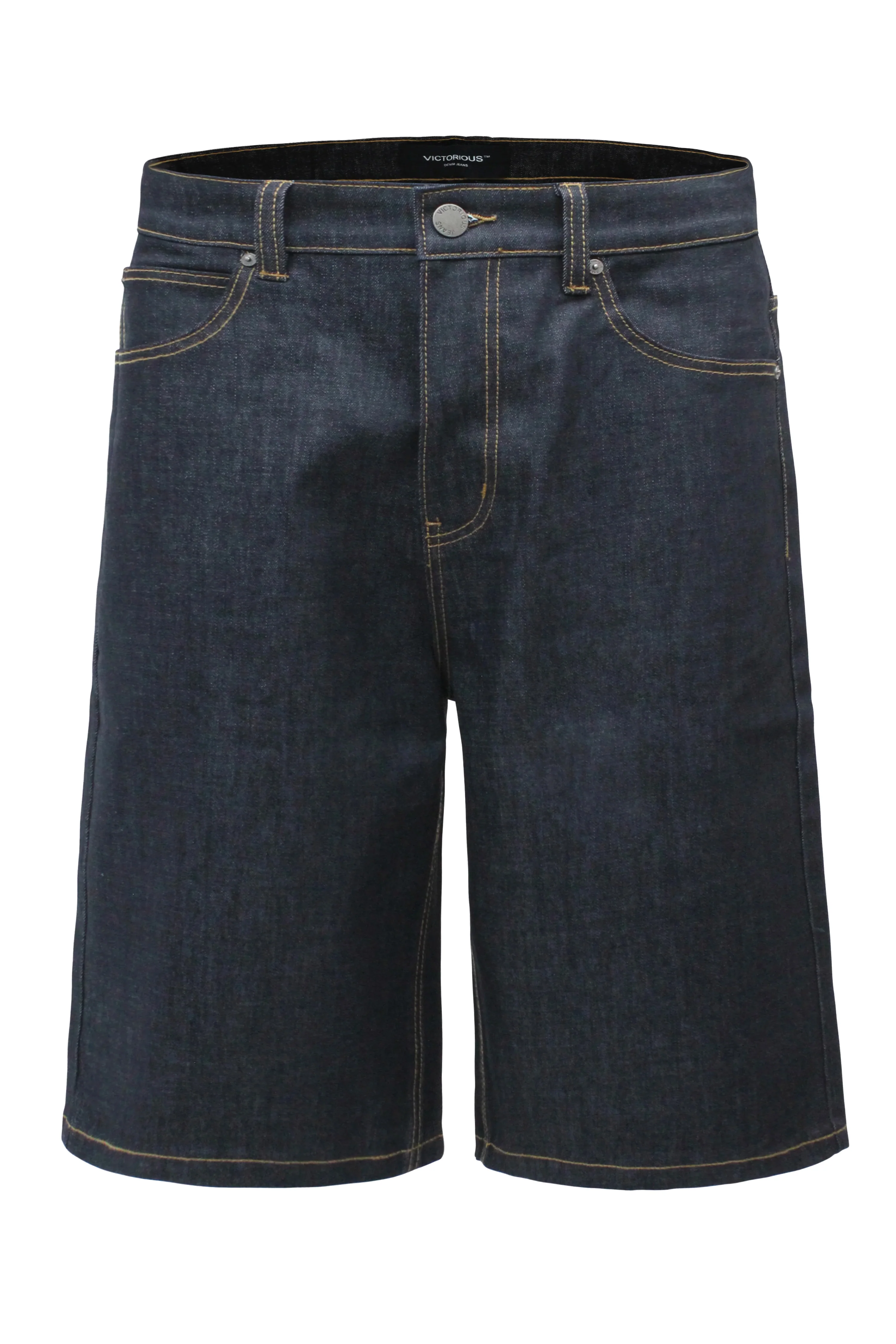 Men's Baggy Fit Raw Denim Shorts - Image 5