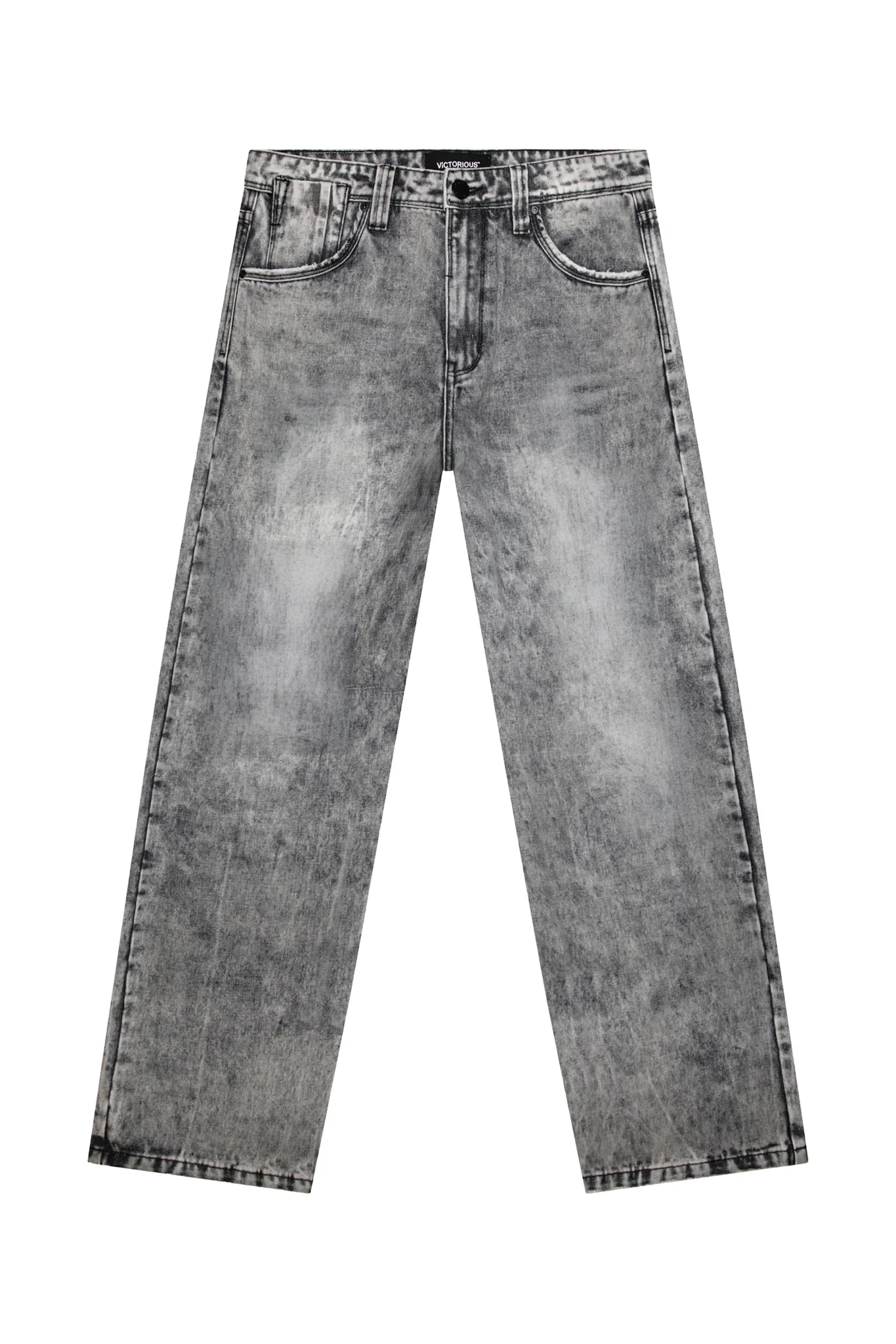 Men's Baggy Fit Stone Washed Jeans - Image 6