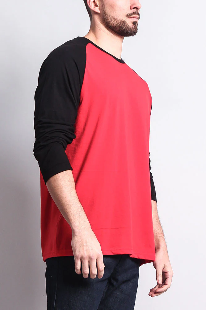 Men's Baseball T-Shirt (Red/Black) - Image 4