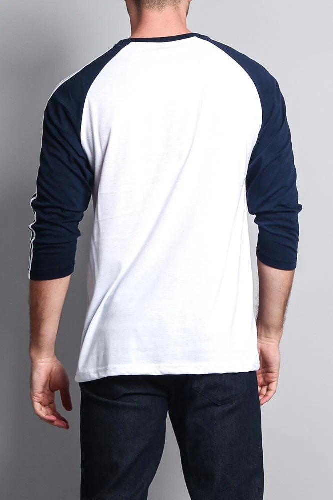 Men's Baseball T Shirt with Stripes - Image 13
