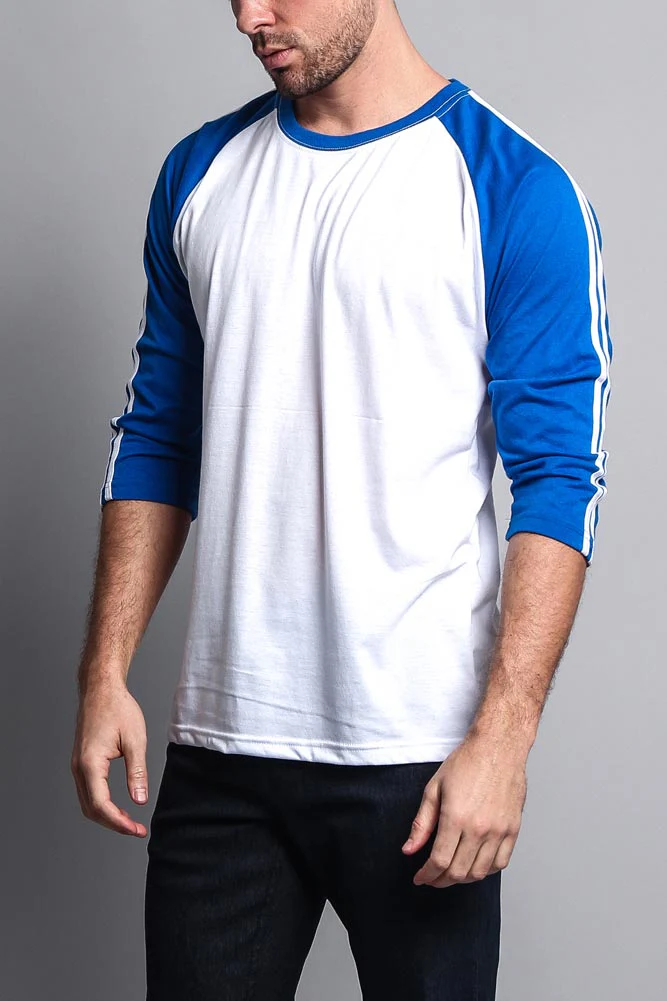 Men's Baseball T Shirt with Stripes - Image 17