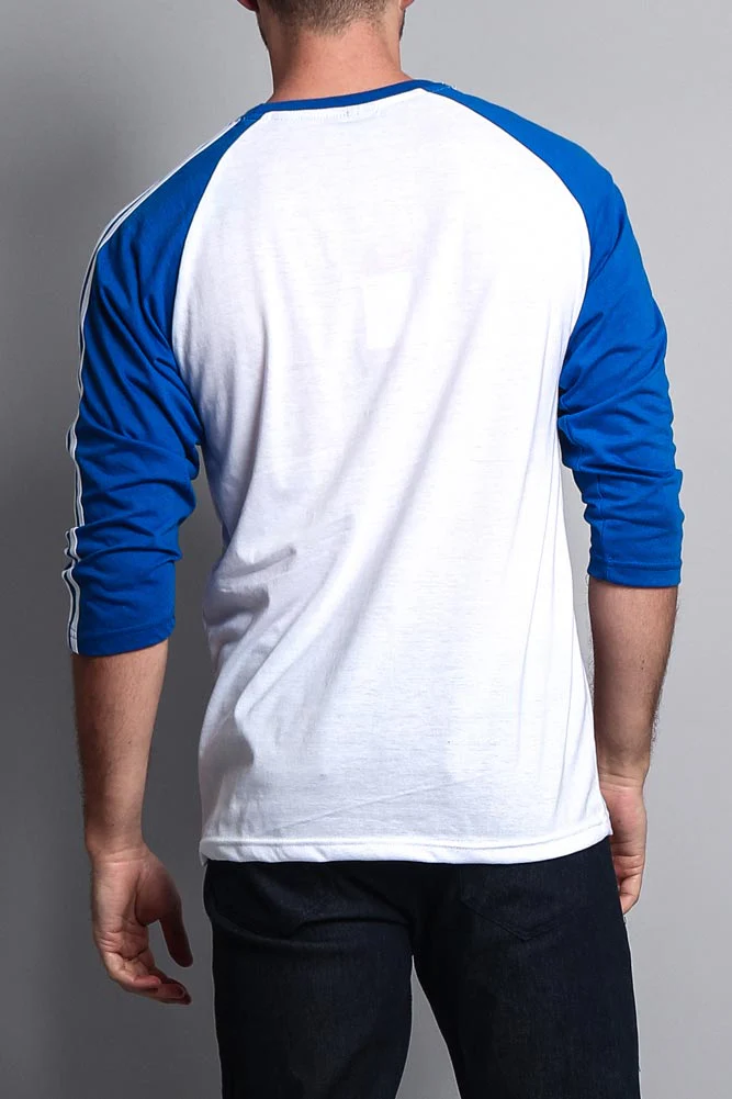 Men's Baseball T Shirt with Stripes - Image 18