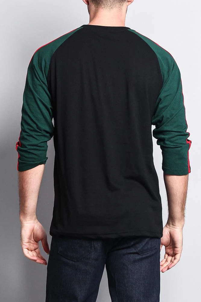 Men's Baseball T Shirt with Stripes - Image 28