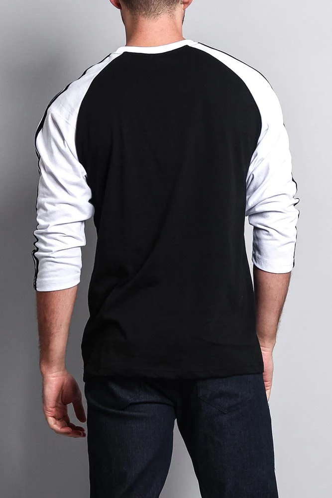 Men's Baseball T Shirt with Stripes - Image 33