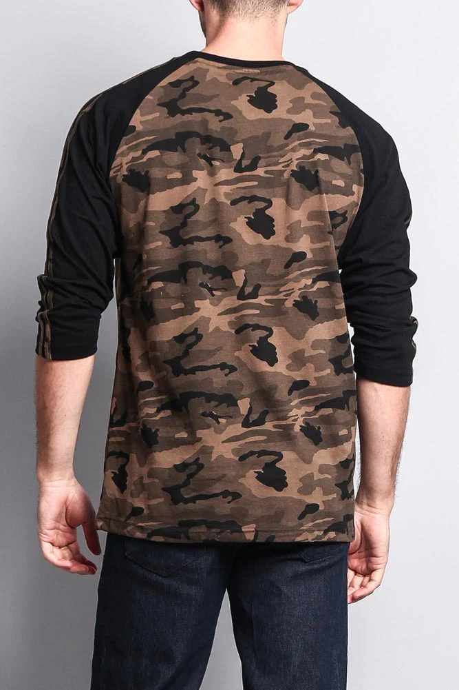 Men's Baseball T Shirt with Stripes - Image 38