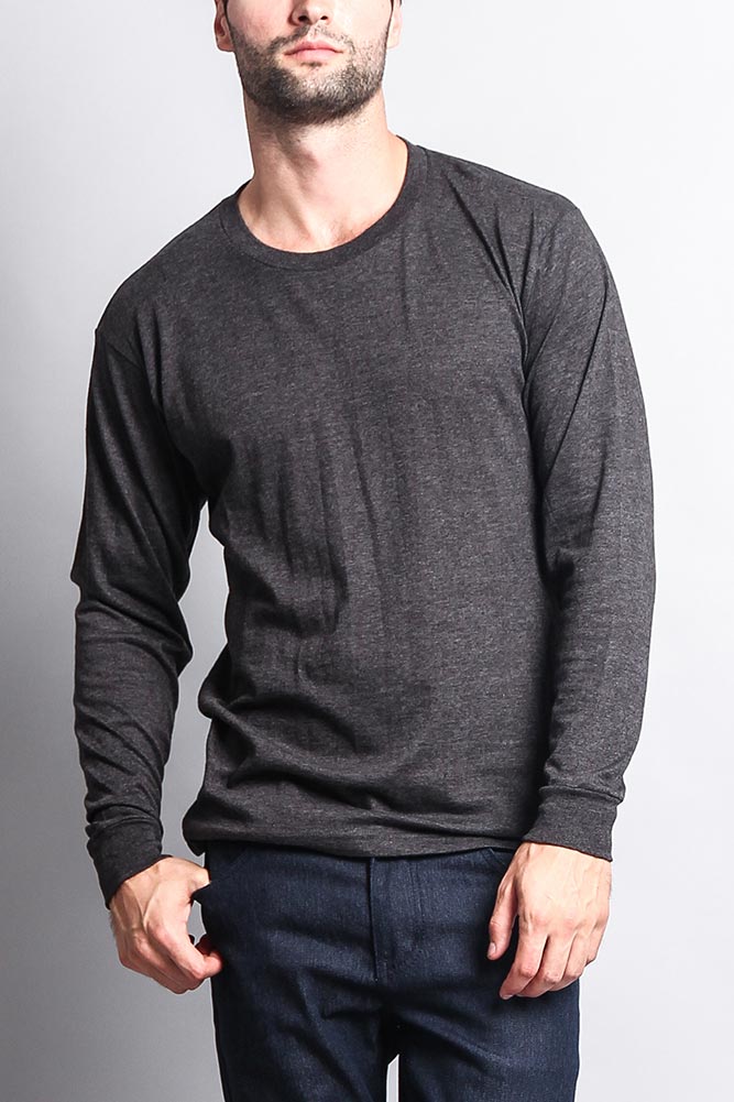 Men's Basic Light Weight Long Sleeve T-Shirt - Image 16