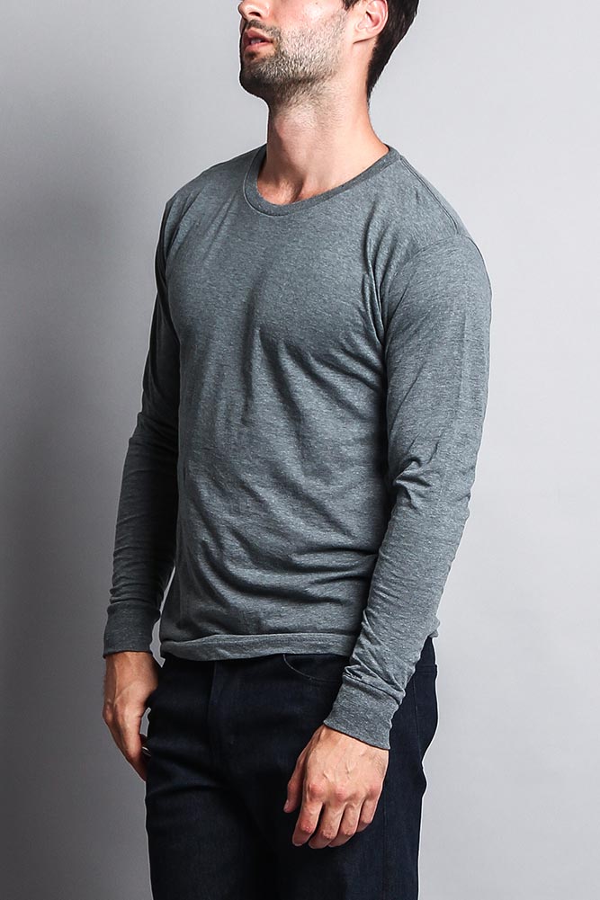 Men's Basic Light Weight Long Sleeve T-Shirt - Image 17