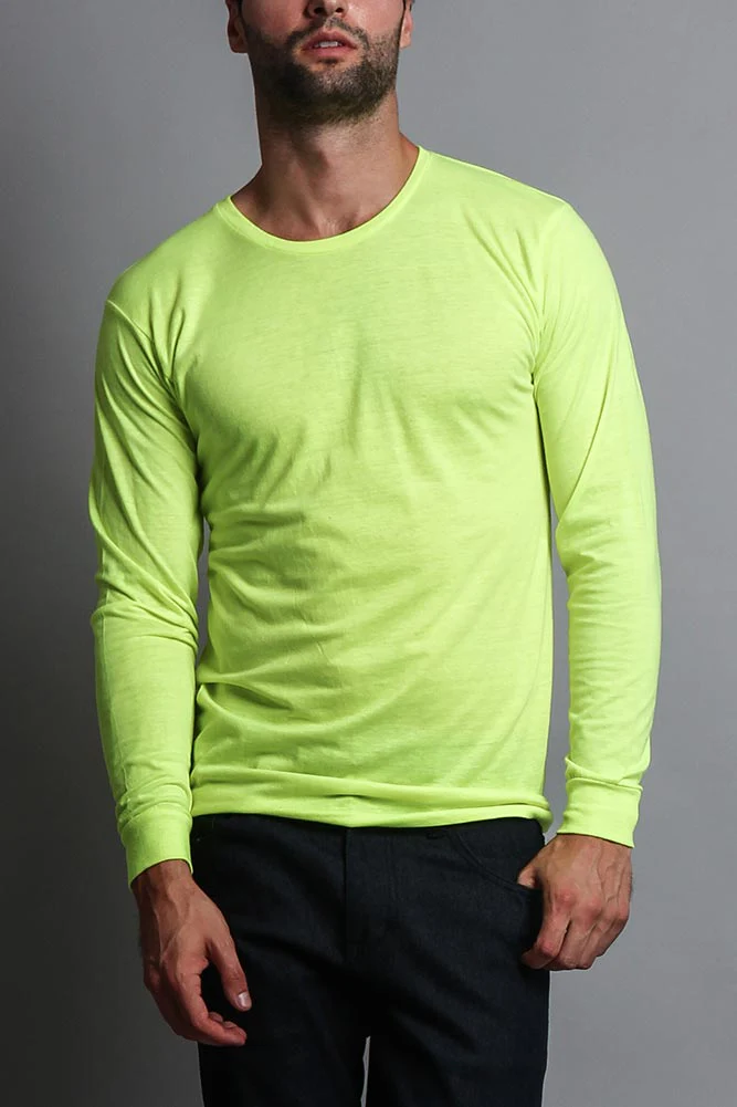 Men's Basic Light Weight Long Sleeve T-Shirt - Image 25