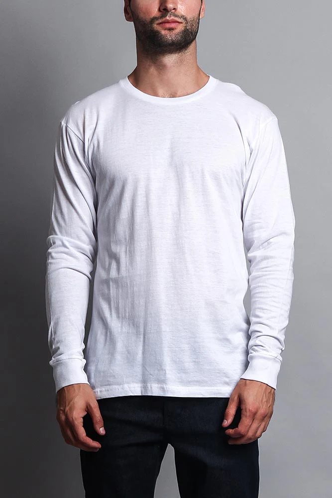 Men's Basic Light Weight Long Sleeve T-Shirt - Image 31