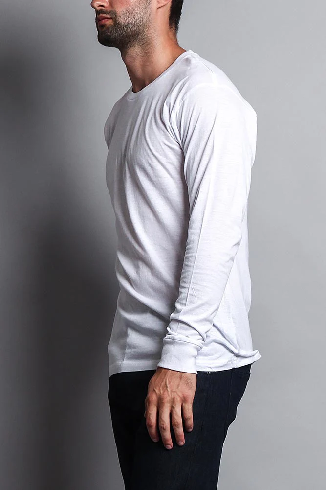 Men's Basic Light Weight Long Sleeve T-Shirt - Image 32