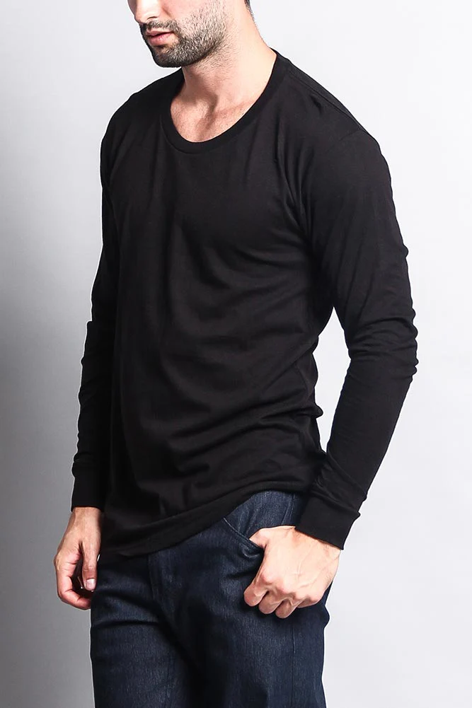 Men's Basic Light Weight Long Sleeve T-Shirt - Image 4
