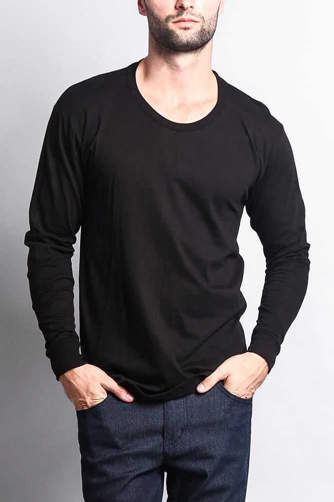 Men's Basic Light Weight Long Sleeve T-Shirt - Image 7