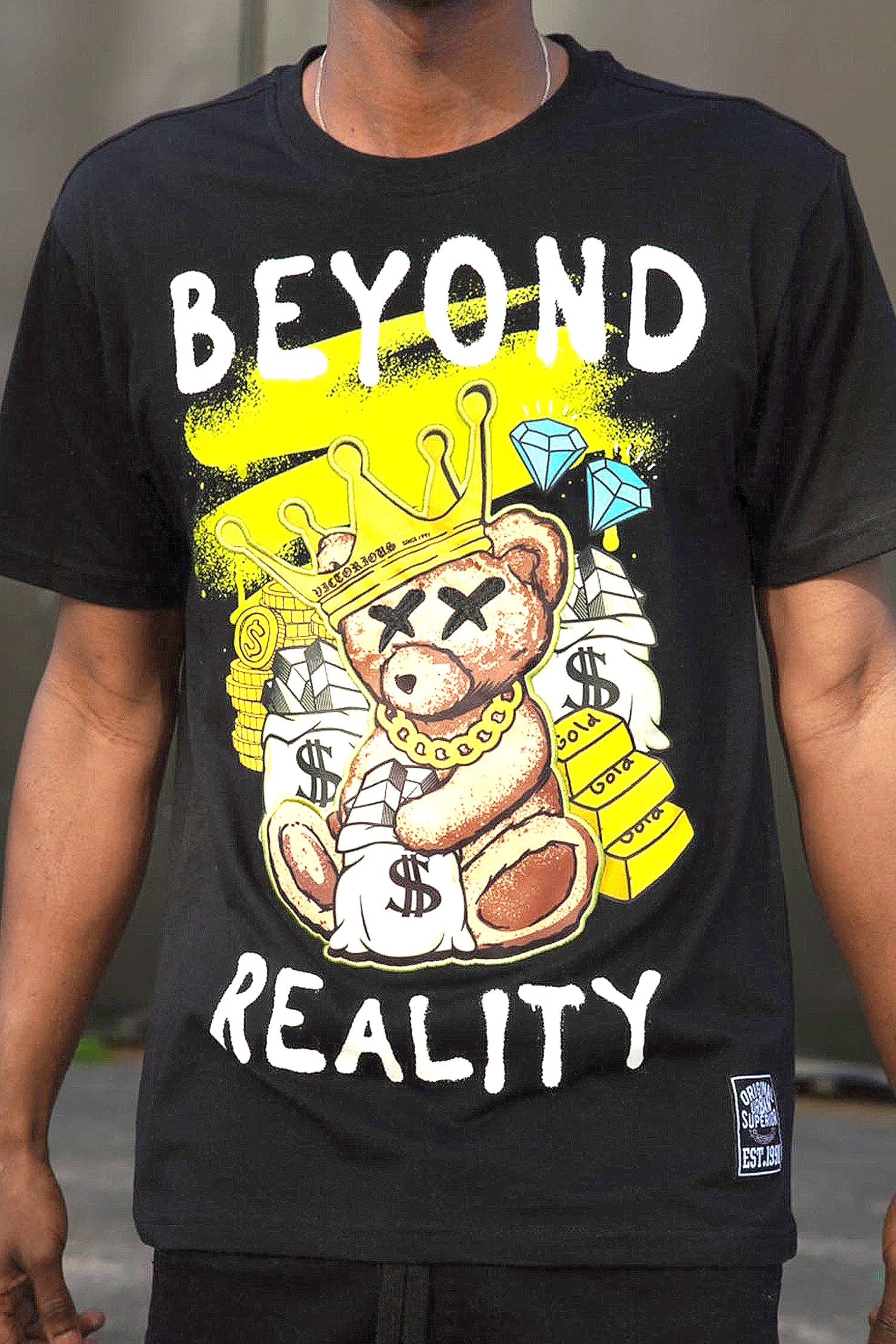 Men's Beyond Reality Patched Graphic T-Shirt - Image 3