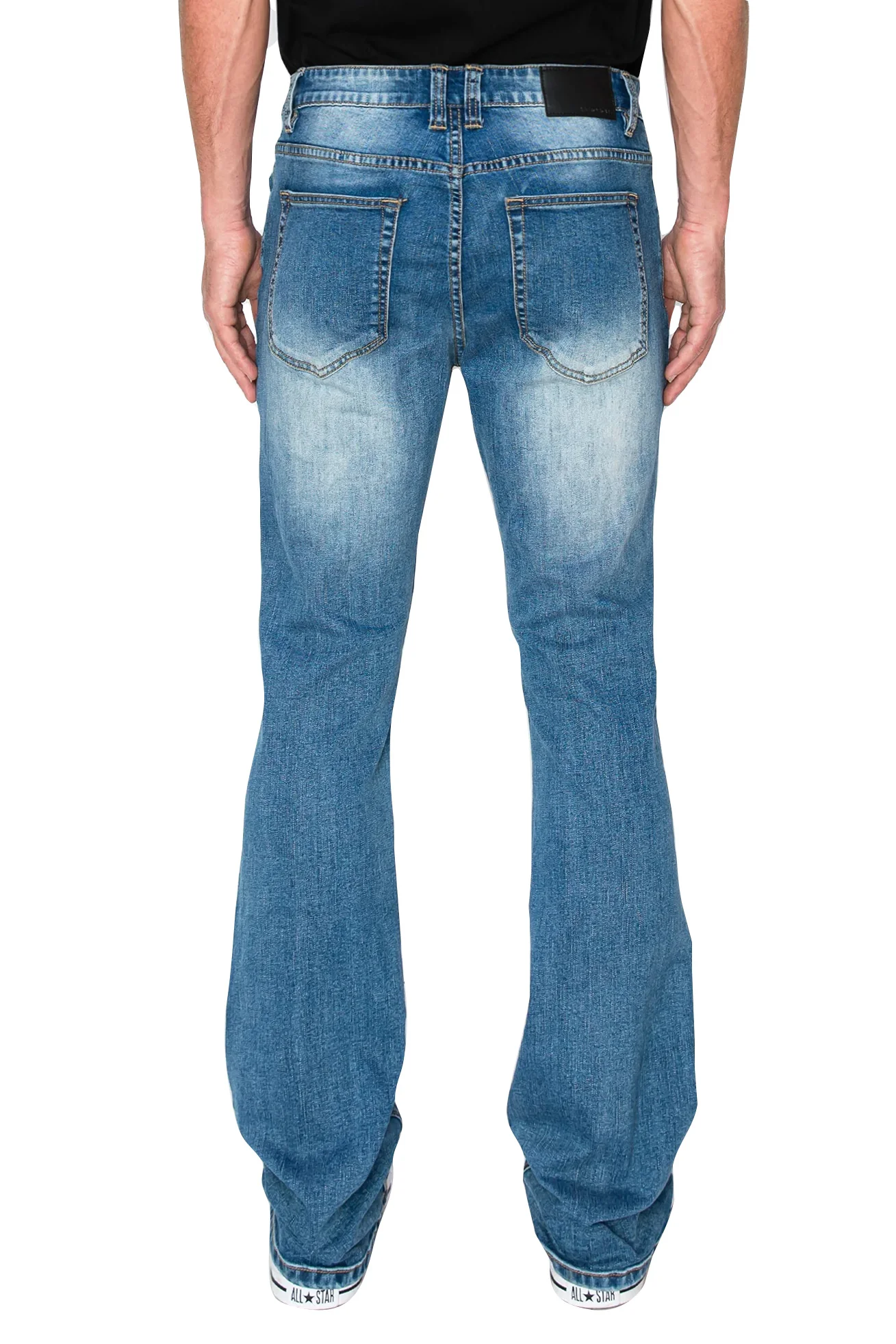 Men's Bootcut Distressed Denim Jeans - Image 4