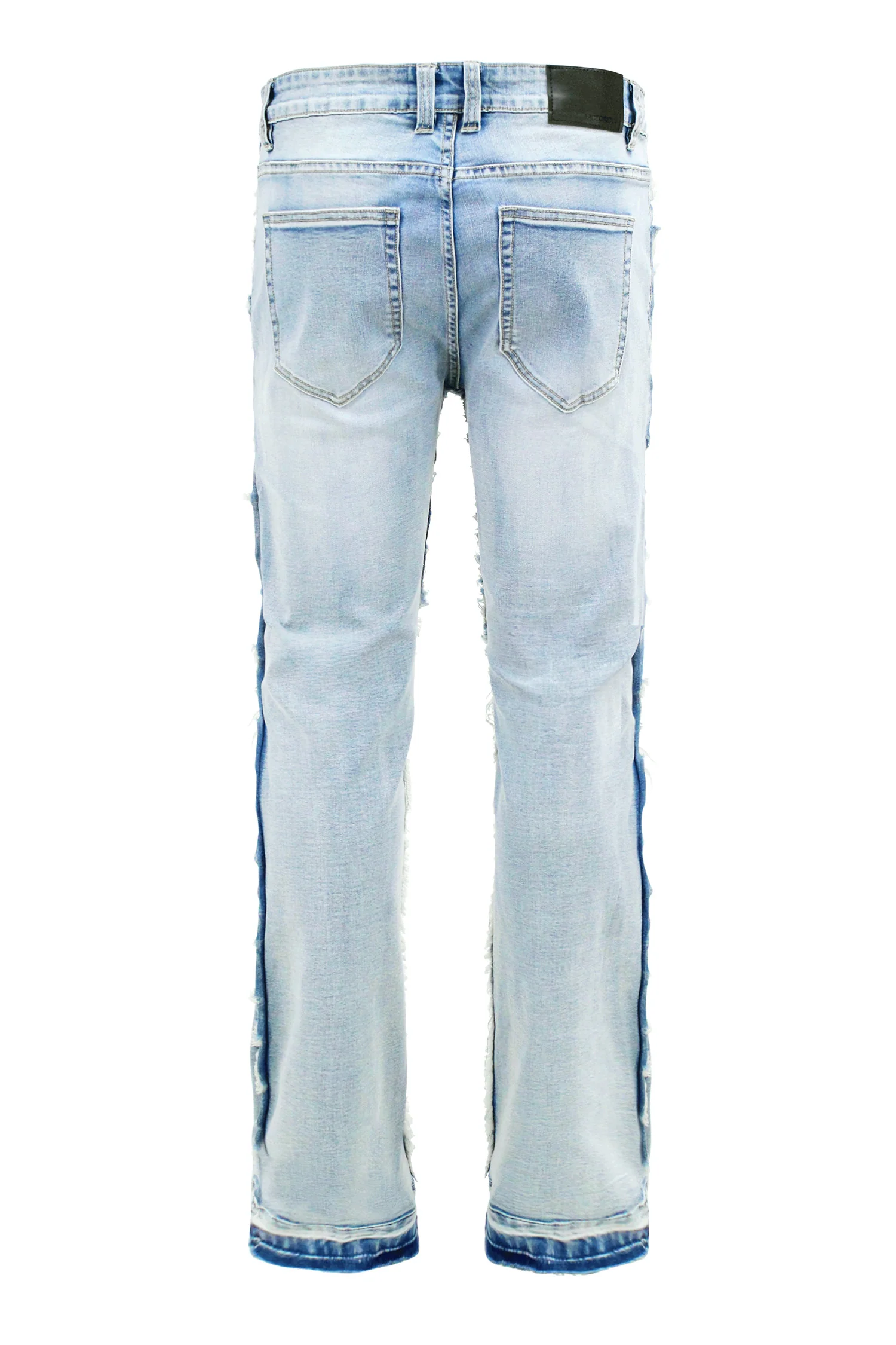 Men's Bootcut Raw Edge Denim Jeans - Image 8