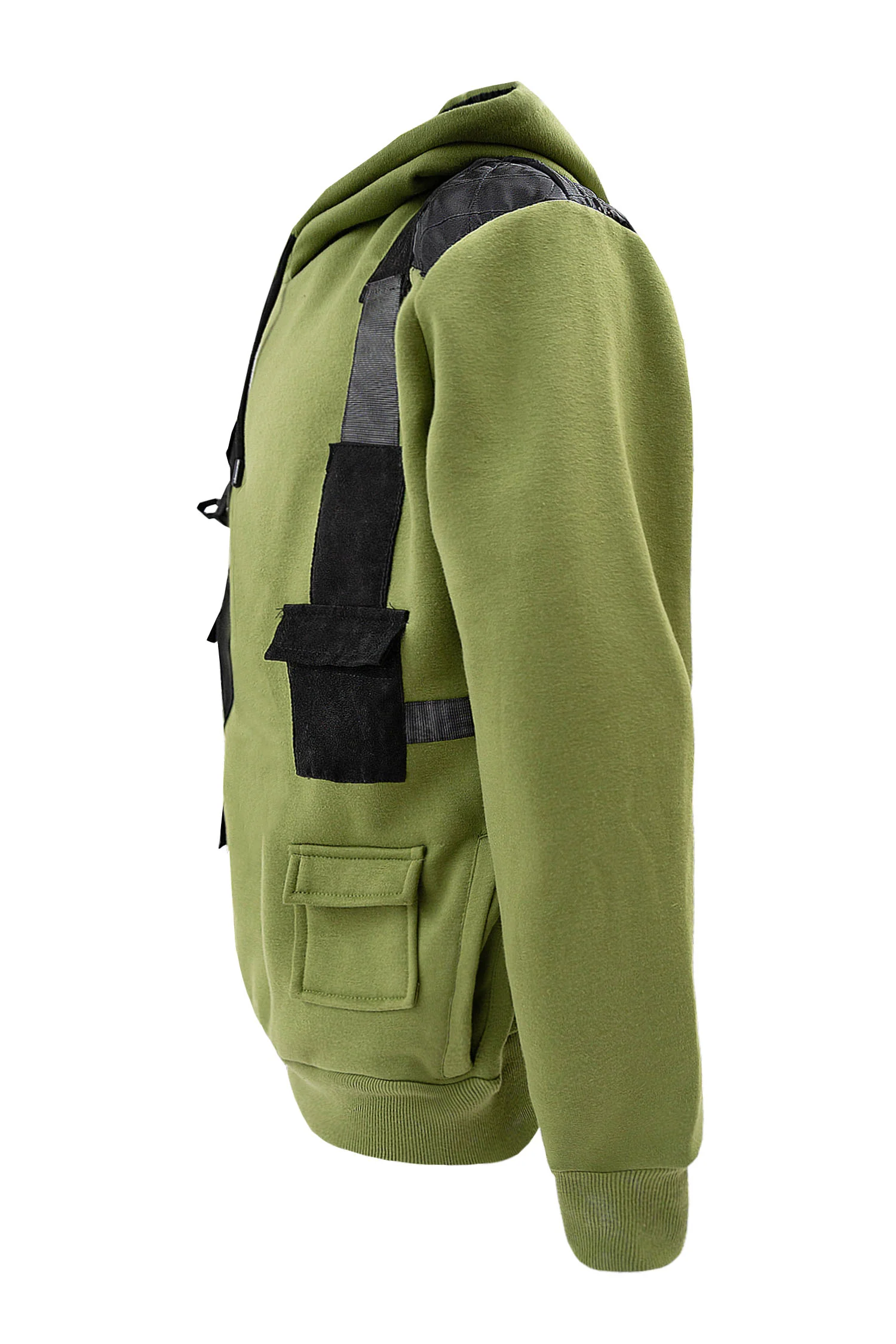 Men's Brigade Utility Cargo Pockets Fleece Hoodie - Image 2